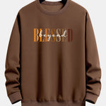 Blessed Print Relax Fit Sweatshirt