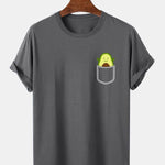 Pocket Avocado Print T-Shirt