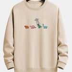 Cartoon Dinosaur Print Relax Fit Sweatshirt