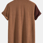 Color Block Corduroy Polo Shirt