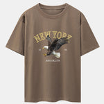 New York Eagle Print Heavy Weight Oversize T-Shirt
