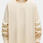 Basic Long Sleeve Heavy Weight Arc Hem T-Shirt