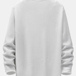 3 Pieces Long Sleeve Knitted Waffle Mock Neck T-Shirts