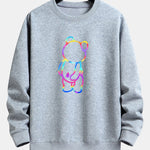 Gradient Bear Print Relax Fit Sweatshirt