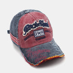 1969 Retro Washed Distressed Letter Embroidered Hole Baseball Cap