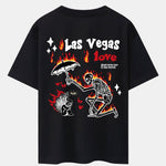 Skeleton And Angel Back Print Drop Shoulder Oversize T-Shirt
