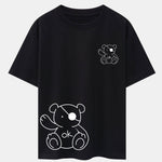 Bear Print Drop Shoulder Oversize T-Shirt