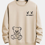 Bear Slogan Print Relax Fit Sweatshirt