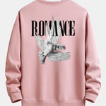 Romantic Doves Back Print Relax Fit Sweatshirt