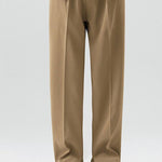 Slit Hem Pleated Trousers
