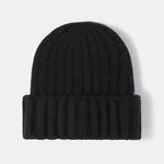 Faux Wool Warm Stripe Knit Beanie Hat Cuffed Cap