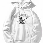 Los Angeles Palm Tree Print Hoodie