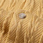Knitted Geometric Textured Cuban Shirt & Straight Leg Linen Pants