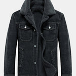 Denim Borg Lined Utility Jacket