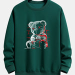 Simple Bear Print Relax Fit Sweatshirt