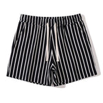 Cotton 3" Striped Jersey Drawstring Shorts