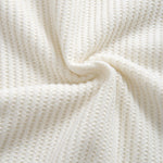 Knitted Waffle Arc Hem Hooded T-Shirt