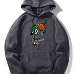 Basketball Skeleton Print Hoodie