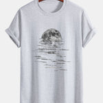 Regular Fit Moon Print Cotton T-Shirt