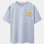 Happy And Sad Face Print Drop Shoulder Oversize T-Shirt