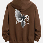 Peace Dove Back Print Relax Fit Hoodie