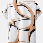Abstract Print Button Up Shirt #Random Pattern Design# & Swim Shorts
