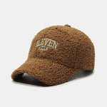 Eleven Embroidery Warm Teddy Plush Baseball Cap