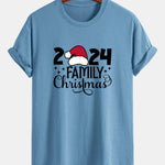 Regular Fit Family Christmas 2024 Print Cotton T-Shirt
