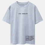 Los Angeles Slogan Print Drop Shoulder Oversize T-Shirt