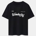 Wonderful Slogan Print Drop Shoulder Oversize T-Shirt