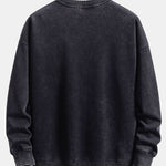 Relax Fit Washed Distressed Sweatshirt