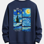 Starry Sky Back Print Relax Fit Sweatshirt