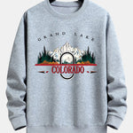Colorado Mountain Print Relax Fit Sweatshirt