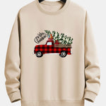 Christmas Truck Print Relax Fit Sweatshirt