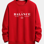 Balance Slogan Print Relax Fit Sweatshirt
