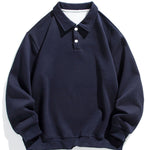 Relax Fit Basic Polo Sweatshirt