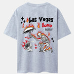 Skeleton And Angel Back Print Drop Shoulder Oversize T-Shirt