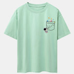 Pocket Planet Astronaut Print Drop Shoulder Oversize T-Shirt