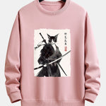 Warrior Cat Print Relax Fit Sweatshirt