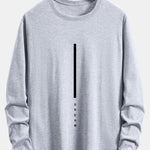 Long Sleeve Dream Stripe Print Cotton T-Shirt