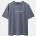 Slogan Back Print Drop Shoulder Oversize T-Shirt