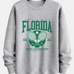 Florida Tennis Print Relax Fit Sweatshirt