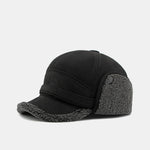 Faux Suede Earflaps Warm Baseball Cap