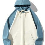 Paneled Corduroy Raglan Sleeves Hoodie