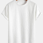 Short Sleeve Letter Jacquard T-Shirt & Shorts
