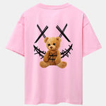 Smiley Bear Back Print Heavy Weight Oversize T-Shirt