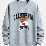 California Fashion Bear Print Relax Fit Sweatshirt