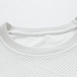 Long sleeve Geometric Stripe Jacquard T-Shirt