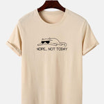 Nope Not Today Cat Print T-Shirt