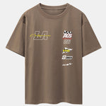 LA Racing Slogan Print Drop Shoulder Oversize T-Shirt